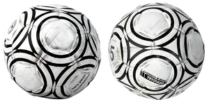 Classic Blackand White Soccer Balls PNG Image