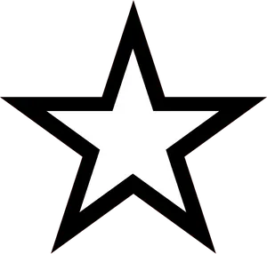 Classic Blackand White Star Graphic PNG Image