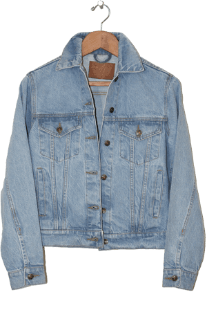 Classic Blue Denim Jacket PNG image with transparent background
