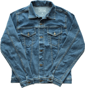 Classic Blue Denim Jacket PNG image with transparent background