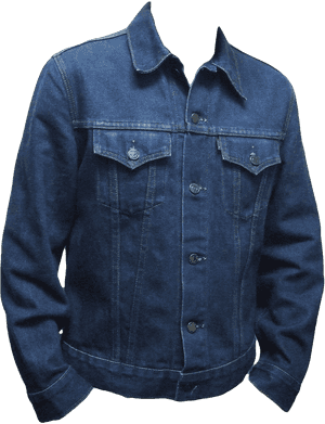 Classic Blue Denim Jacket PNG image with transparent background