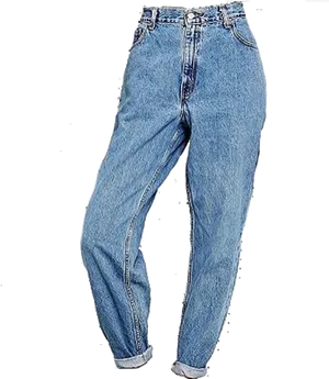 Classic Blue Jeans Standing PNG Image