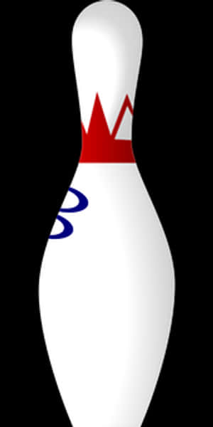 Classic Bowling Pin Graphic PNG image with transparent background