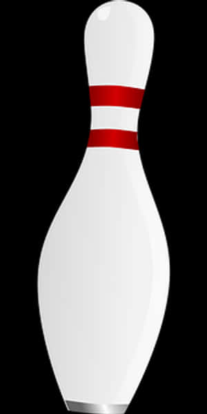 Classic Bowling Pin Graphic PNG image with transparent background