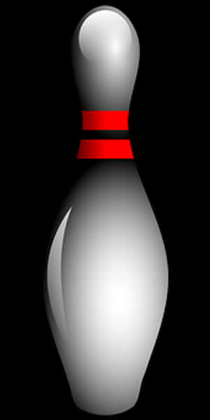 Classic Bowling Pin Graphic PNG image with transparent background
