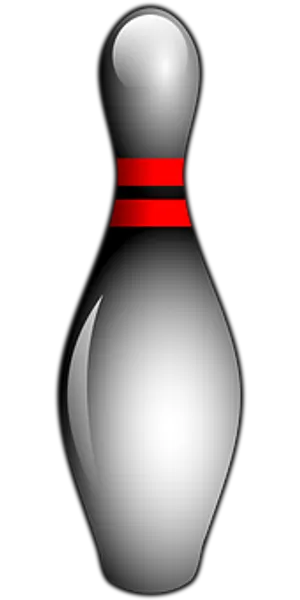 Classic Bowling Pin Graphic PNG Image