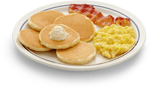 Eggs, Pancakes, And The Raising Of A Child Kelsey Crichton - Pancakes With Egg And Bacon, HD Png Download PNG image with transparent background