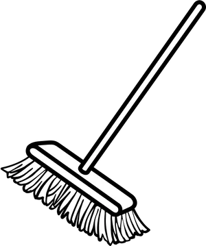 Classic Broom Illustration PNG Image