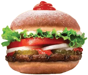 Classic Burger Delicious Toppings.png PNG Image