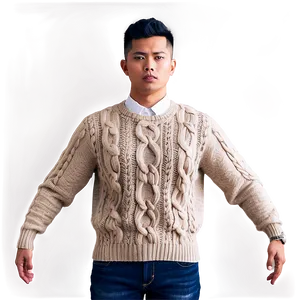 Classic Cable Knit Sweaters Png Nin6 PNG Image