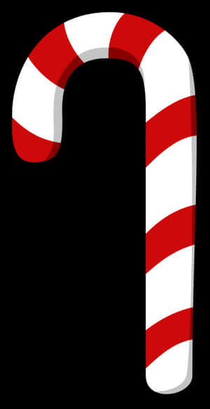 Classic Candy Cane Graphic PNG image with transparent background