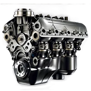 Classic Car Engine Parts Png Hus PNG Image