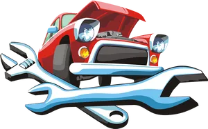 Classic Car Maintenance Tools PNG Image