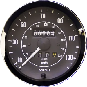 Classic Car Speedometer PNG Image