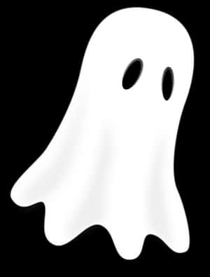 Classic Cartoon Ghost Graphic PNG with transparent background