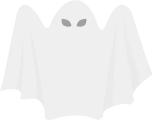 Classic Cartoon Ghost Illustration PNG Image