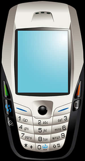 Classic Cellphone Vector Illustration PNG with transparent background