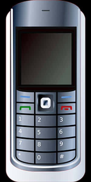 Classic Cellphone Vector Illustration PNG image with transparent background