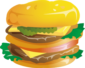 Classic Cheeseburger Illustration.png PNG image with transparent background