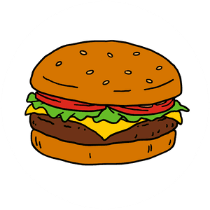 Burger From Bob's Burgers PNG image with transparent background