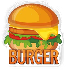 Classic Cheeseburger Illustration.png PNG Image