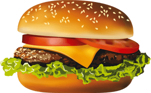 Cheeseburger Clipart Transparent Background - Transparent Background Cheeseburger Clipart, HD Png Download PNG image with transparent background