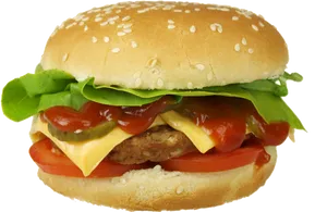 Classic Cheeseburger Transparent Background.png PNG Image