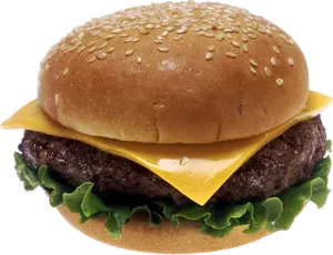 Classic Cheeseburger Transparent Background.png PNG Image