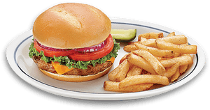 Cheeseburger And Fries Png - Cheeseburger With Fries Png, Transparent Png PNG image with transparent background
