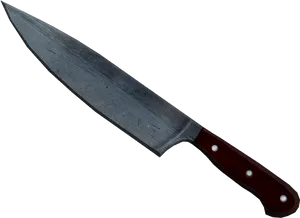 Classic Chefs Knifeon Black Background PNG Image