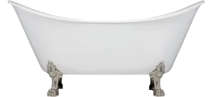 Classic Clawfoot Bathtub PNG Image