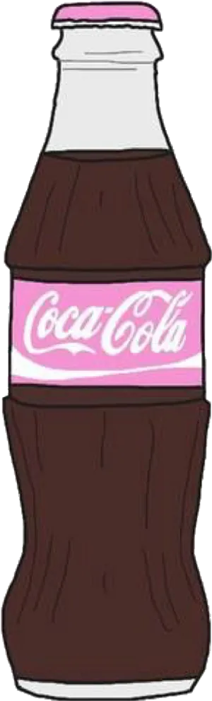 Classic Coca Cola Bottle Illustration PNG Image