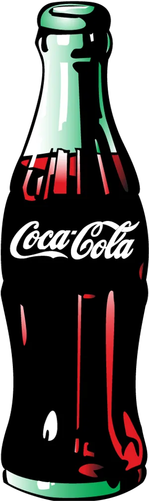 Classic Coca Cola Bottle Illustration PNG Image