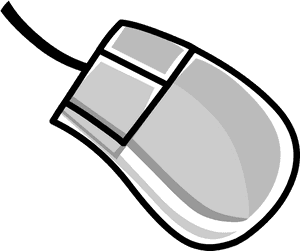 Classic Computer Mouse Vector Illustration PNG image with transparent background