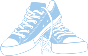 Classic Converse Sneakers Line Art PNG Image