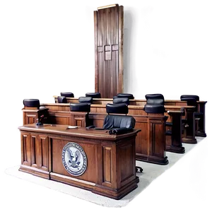 Classic Courtroom Setup Png Jng PNG Image