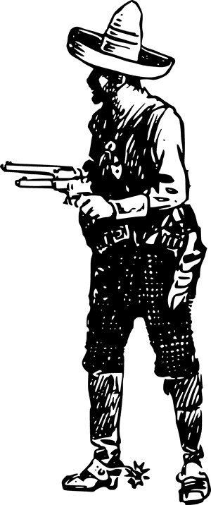 Classic Cowboy Silhouette PNG image with transparent background