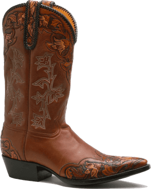 Classic Cowgirl Boot PNG image with transparent background