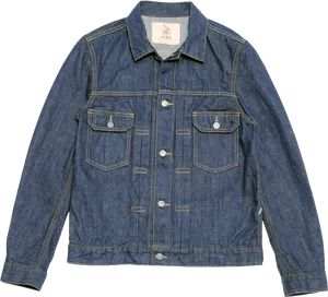 Classic Denim Jacket Front View PNG Image