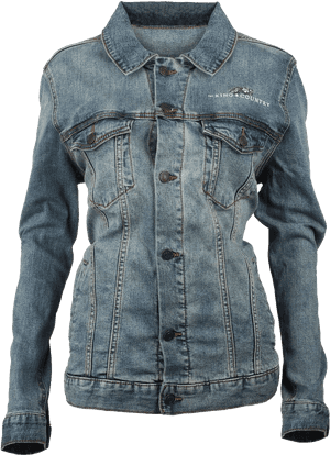 Classic Denim Jacket Front View PNG image with transparent background
