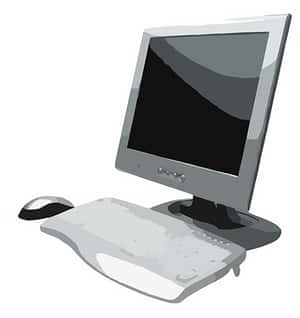 Classic Desktop Computer Illustration PNG image with transparent background