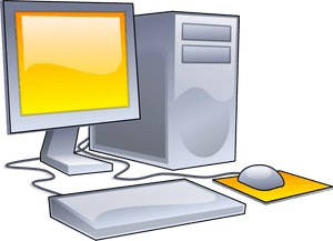 Classic Desktop Setup PNG image with transparent background