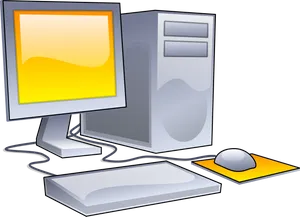 Classic Desktop Setup PNG Image