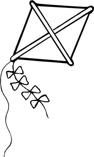 Classic Diamond Kite Illustration PNG Image