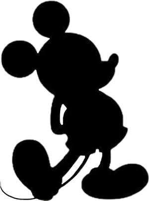 Classic Disney Character Silhouette PNG Image