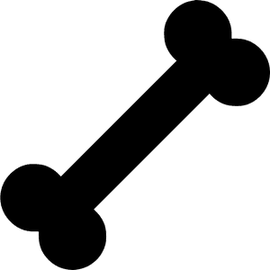 Classic Dog Bone Icon PNG image with transparent background