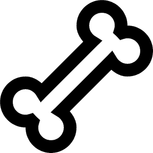 Classic Dog Bone Icon PNG image with transparent background