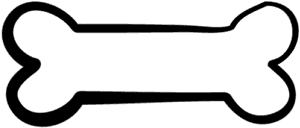 Classic Dog Bone Outline PNG image with transparent background