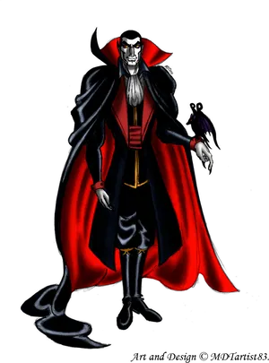 Classic Dracula Illustration PNG Image