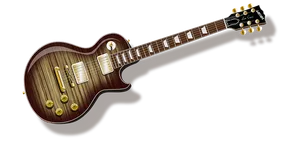 Classic Electric Guitaron Black PNG Image